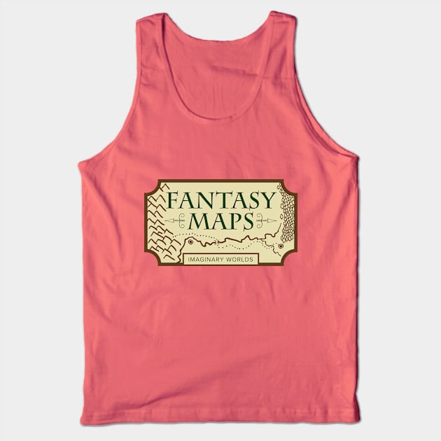 Imaginary Worlds - Fantasy Maps Tank Top by jacksos